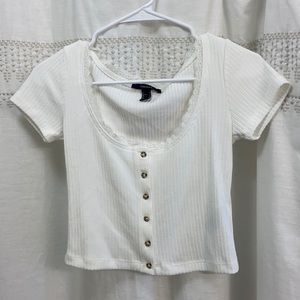 Forever 21 White Crop Top